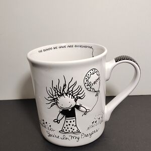 Enesco Black and White Mug with Heartfelt Design